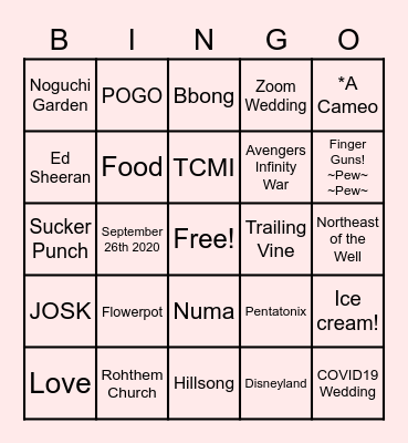 Bachelorette 2020 Bingo Card