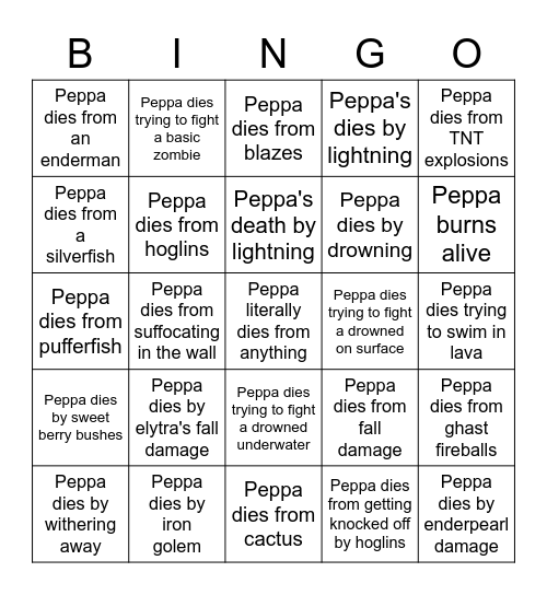 신 개 Bingo Card