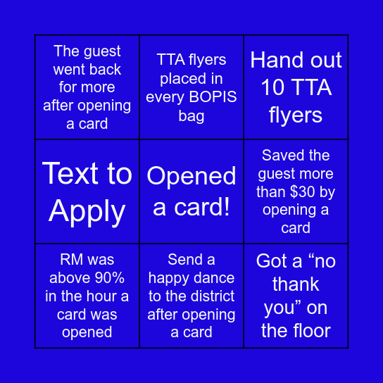 CREDIT TIC TAC TOE Bingo Card