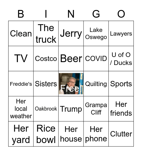 Sally Bingo Card