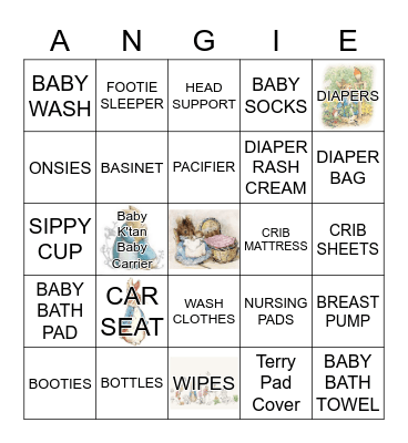 Having a Baby! Bingo Card