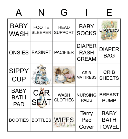 Having a Baby! Bingo Card