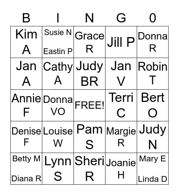 Who Am I? Bingo Card