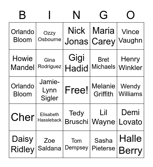 Invisible Disability BINGO Card