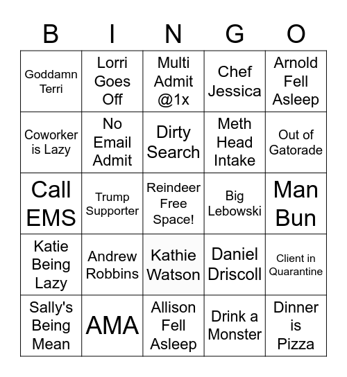 Briarwood Bingo Card