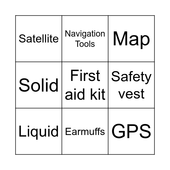 G2B Bingo Card