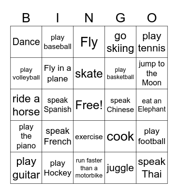 Super Duper Bingo Card