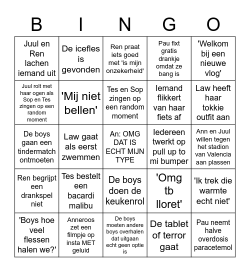 MDB IN VALLIE Bingo Card