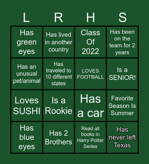 EAGLE ELITE BINGO Card