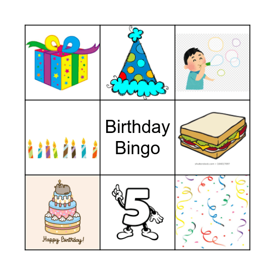 Birthday Bingo Card