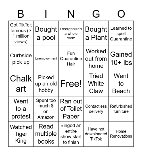 Apocalypse Bingo Card