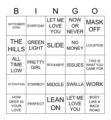 2015-2020 Bingo Card