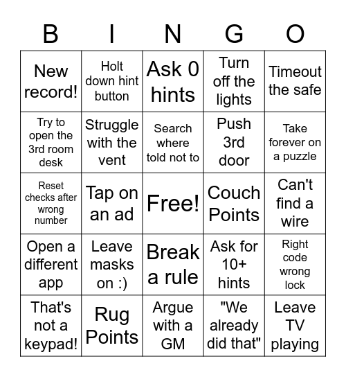 The C0d3 Bingo Card