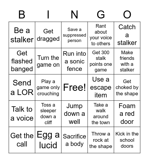 Shape bingo Card