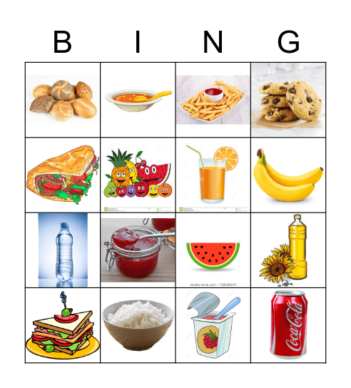 FOOD Bingo Card