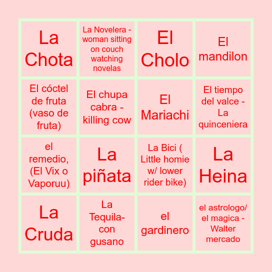 BINGO Card