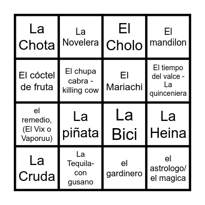 BINGO Card