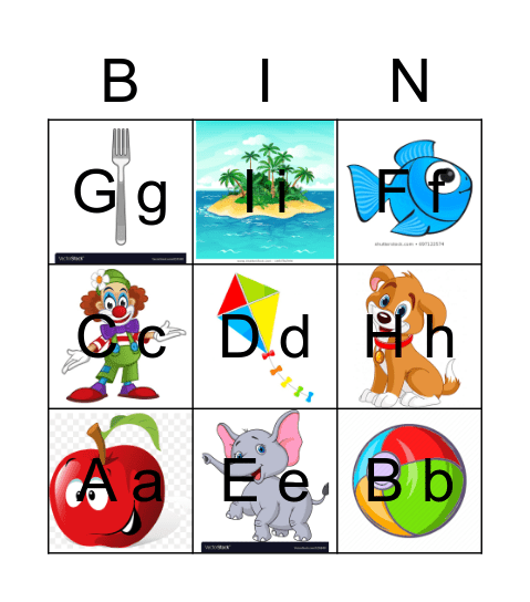 Alphabet auf deutsch Bingo Card