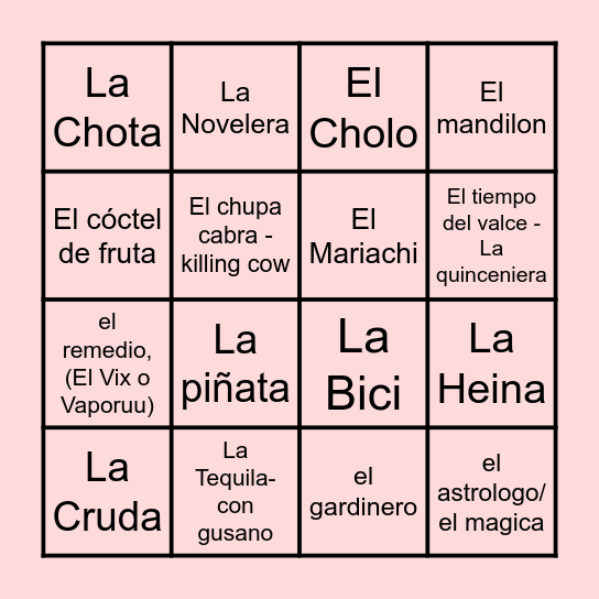 BINGO Card