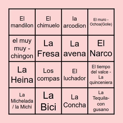 BINGO Card