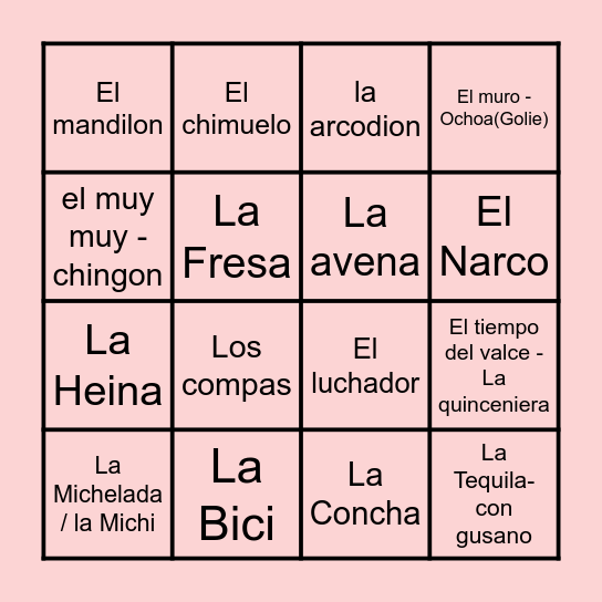 BINGO Card