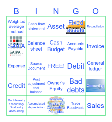 Accounting Terminology Bingo Card