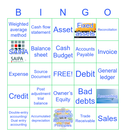Accounting Terminology Bingo Card