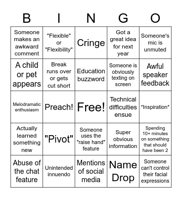PLCs @ Work BINGO Card