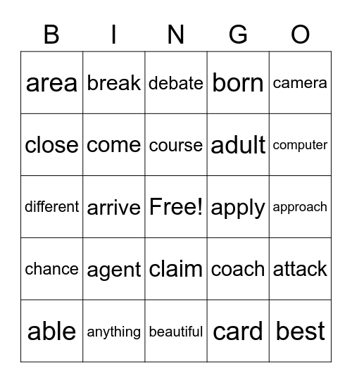 D&I Bingo Card