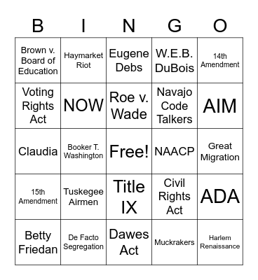 Bingo Card
