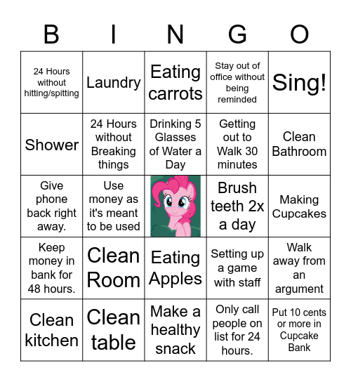 Kaitlyn's Bingo Challenge Bingo Card