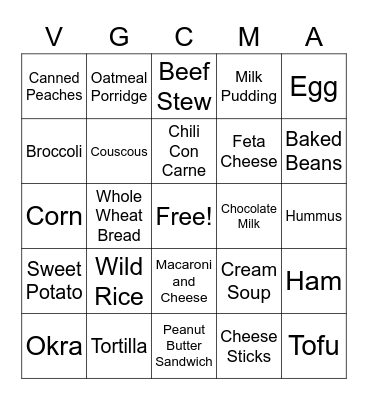 Diabetes Bingo Card