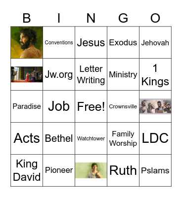 Family Worship Bingo Card