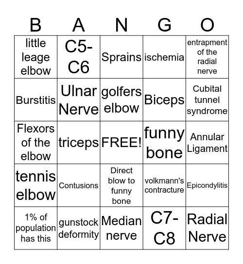 Bango Bingo Card