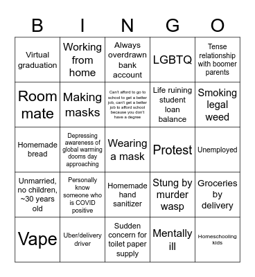2020 Bingo Card