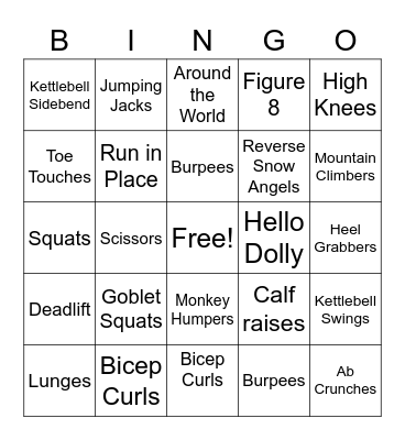 FiA Bingo Card