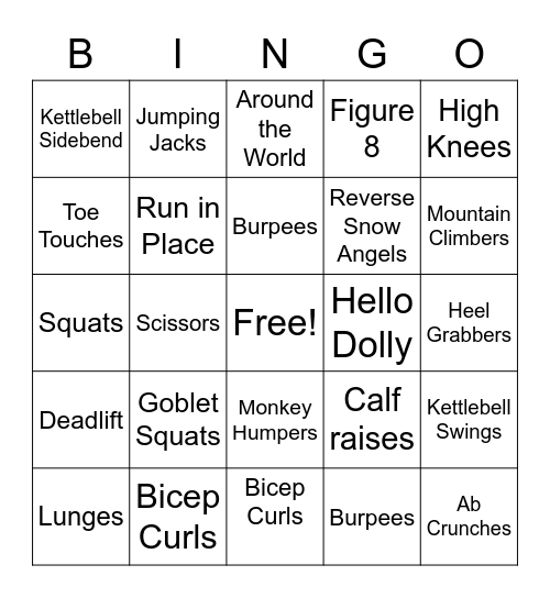 FiA Bingo Card