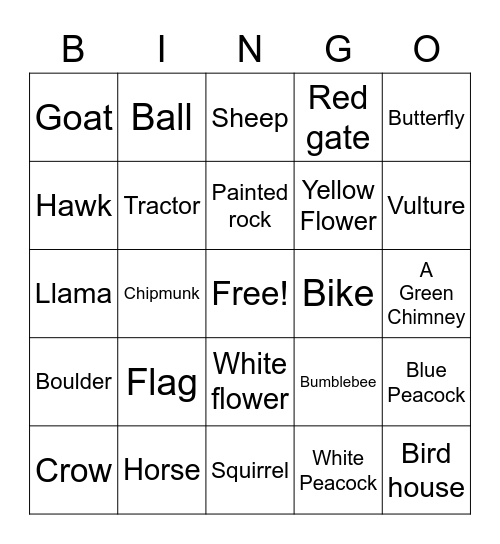 Green Chimneys BINGO!!! Bingo Card