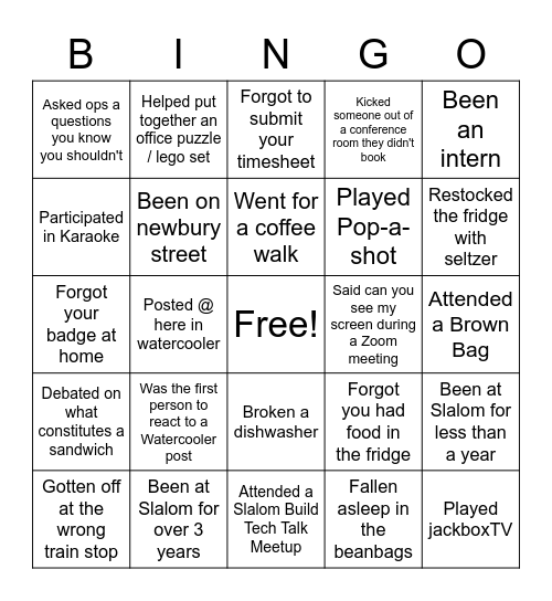 Build Bingo Card