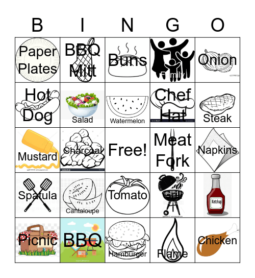 Grillin BINGO Card