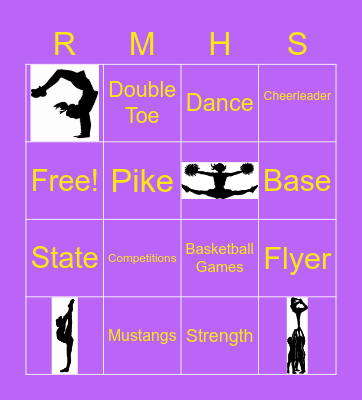 RMHS Cheerleading Bingo Card