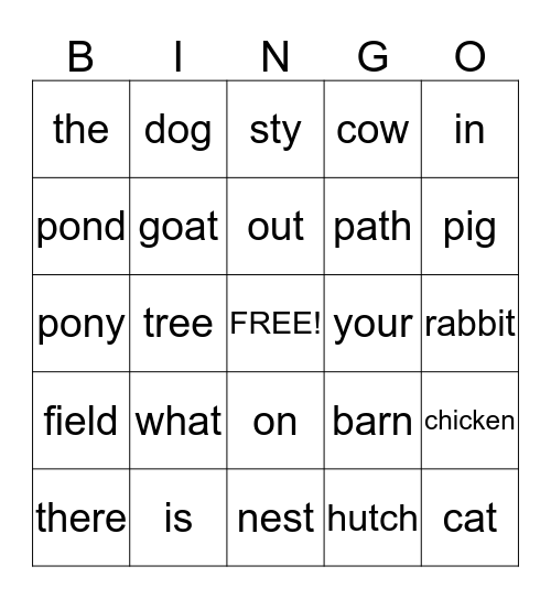 What Is Out There? Bingo Card