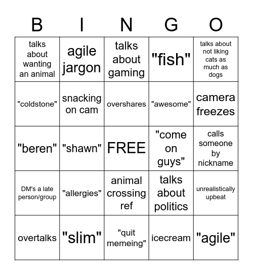 CheChe1.1 Bingo Card