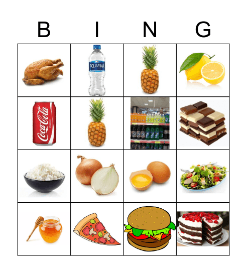 FOOD 食物 Bingo Card