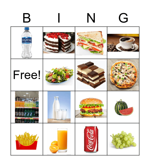 FOOD 食物 Bingo Card