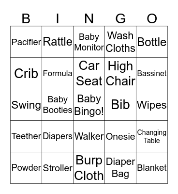 Baby Londyn Bingo Card
