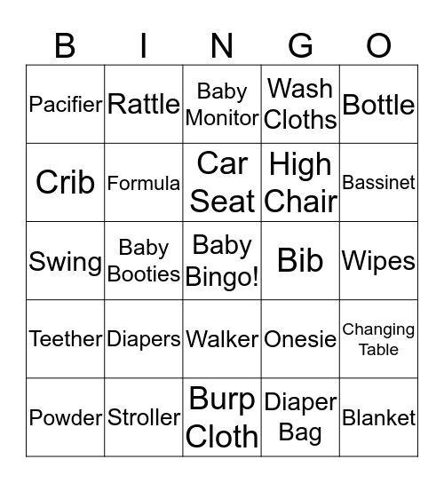 Baby Londyn Bingo Card