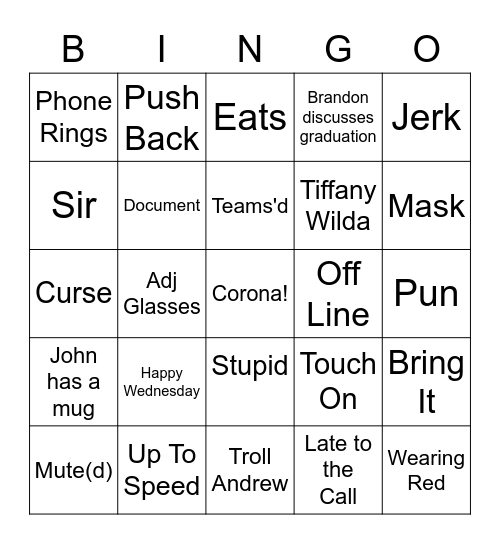 TopBox Bingo Card