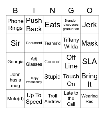 TopBox Bingo Card