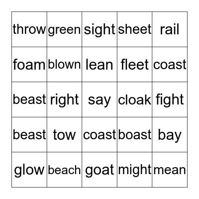 BINGO Card